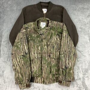 Vintage Trophy Club Jacket Mens Size M 3-In-1 Realtree Camo Hunting Cabin Fall‎